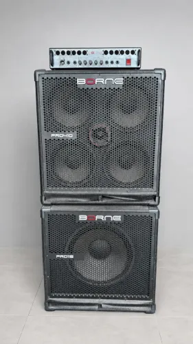 Conjunto Borne para Contrabaixo - Cabeçote BRC 800 + PRO410 + PRO115