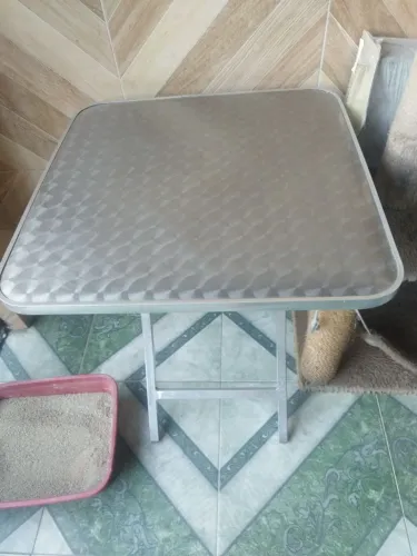 Mesa redonda inox para terraço