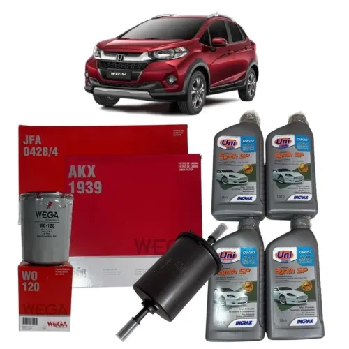 Kit óleos e filtros Honda Fit city e Wrv 15/21 completo 