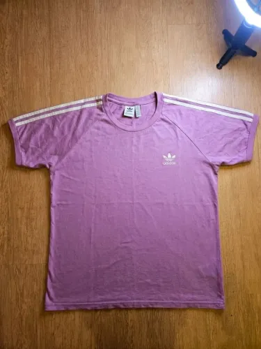 Camisa Adidas P Masculina adidas 3 stripes - lilás
