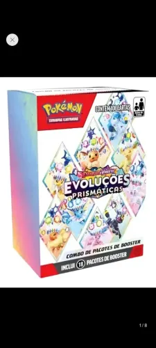 Box cards pokémon com 18 booster "LACRADA" Evoluções Prismáticas.