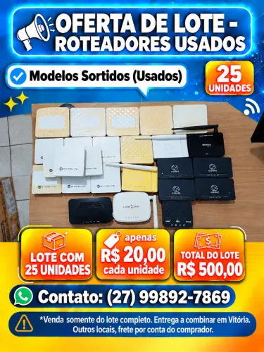 Roteadores Sortidos - Lote (25 unidades)