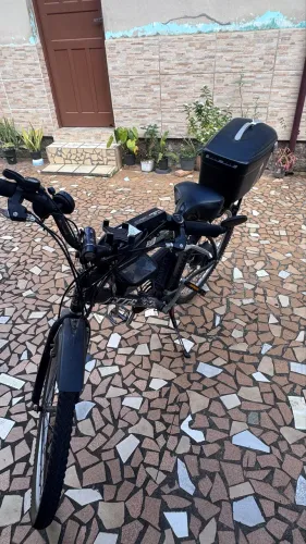 Bicicleta Elétrica ECOS 350W - Bateria Lítio 36V 13Ah + Baú