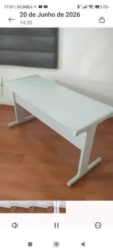 Escrivaninha Branca com 6 gavetas - Ideal para estudos e Home Office
