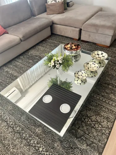 mesa de centro de espelho