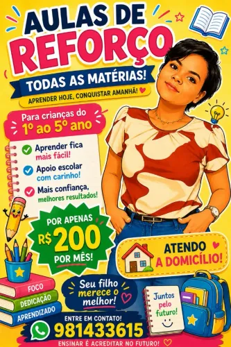 Professora de Reforço Escolar