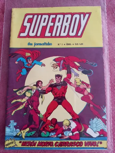 Gibi, HQ Superboy nº 1, Formatinho - 14x21, Editora EBAL - 1977 - em Excelente Estado