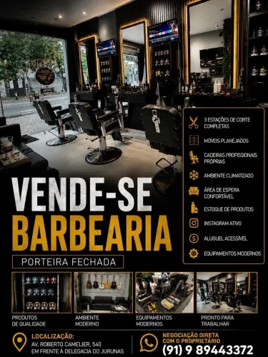 Vende-se barbearia pronta