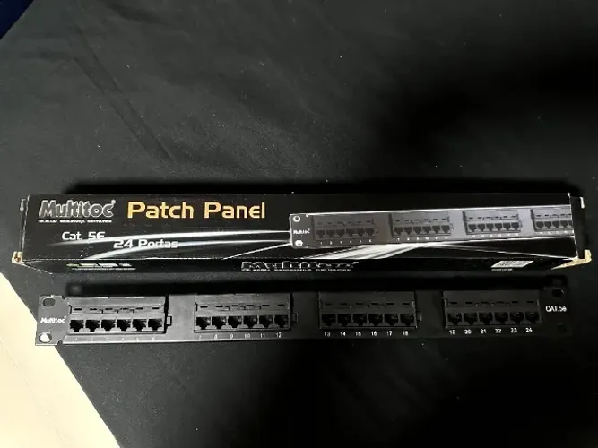 Patch Panel Cat-5e 24 portas Multitoc