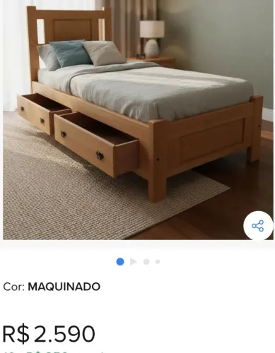 CAMA DE SOLTEIRO EM MADEIRA DE LEI/NOBRE (ADEUS CUPIM)