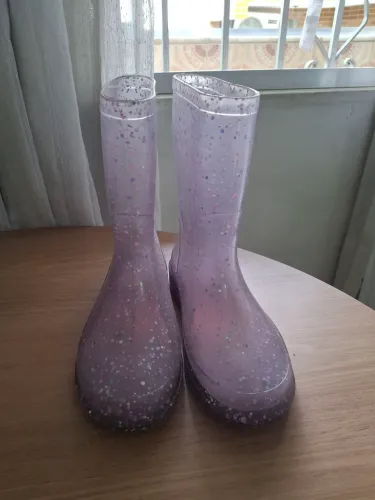 Bota infantil chuva com luzes