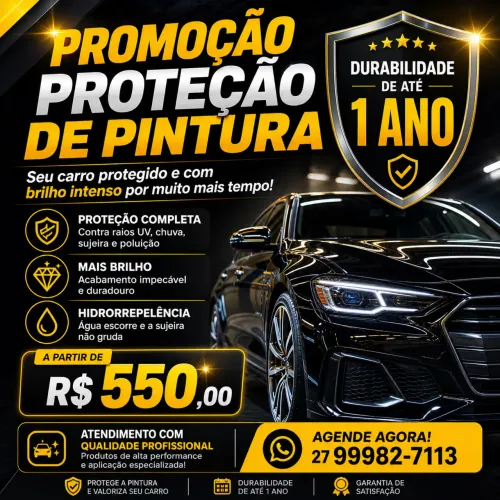 Proteção de pintura de 1 ano 