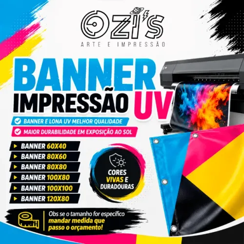 Impressão de Banner  UV para Comércio, Festas e Eventos