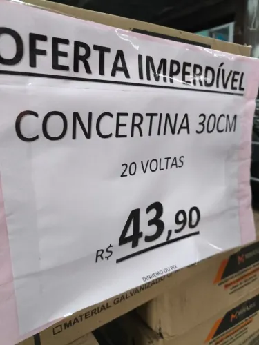 Concertina 30cm 20 voltas R$43,90 Pix