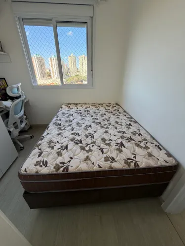 Cama box Casal, colchão Orthoface Polar 