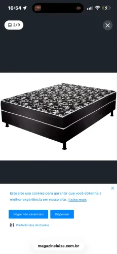Cama box casal seminova