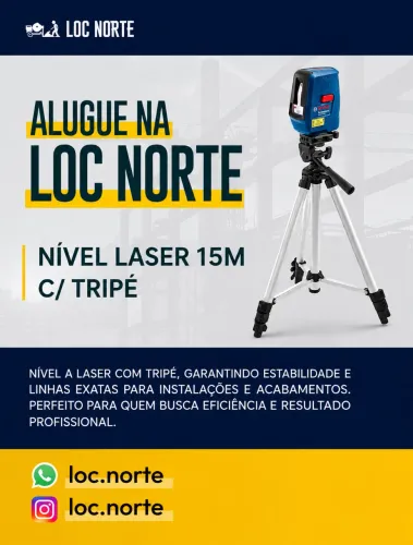 NÍVEL LASER 15M COM TRIPÉ PARA LOCAÇÃO