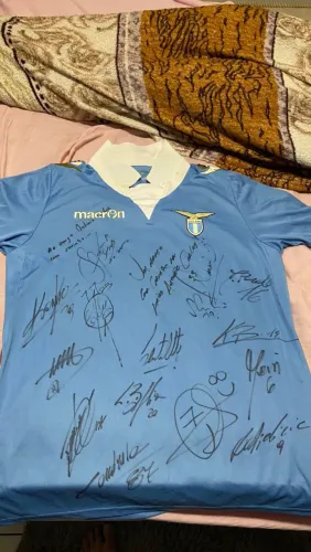 Camisa Lazio 2014 Autografada - Peça Rara de Coleção