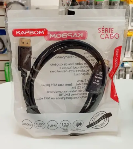 abo DisplayPort Para HDMI 1.8m 4K Ultra HD Alta Velocidade - Novo