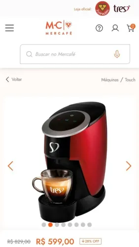 Cafeteira Espresso Touch Três Corações