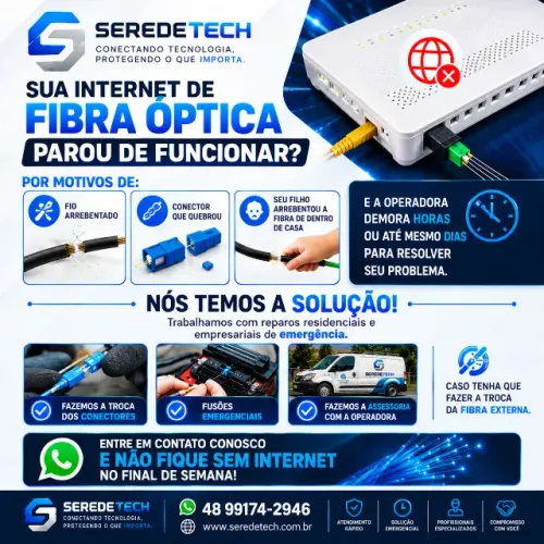 Instalação e reparo de fibra optica