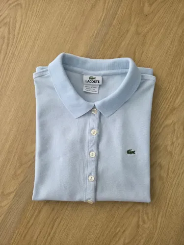 polo piquet lacoste azul claro p