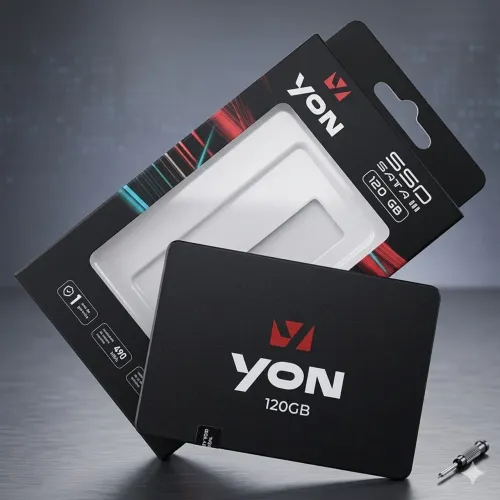 SSD YON, 120GB, SATA 2.5", Leitura 460MB/s, Gravação 370MB/s, Preto - YON-S230-120
