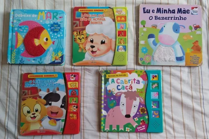 lote com 5 livros infantis usados - favor ler todo o anúncio