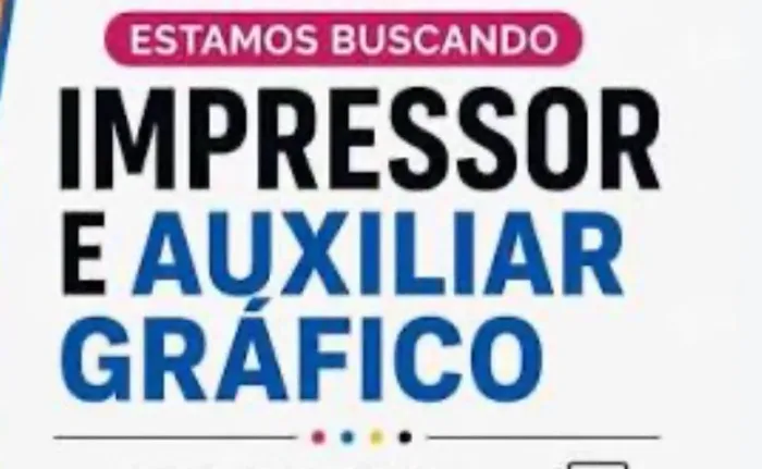 Contrata-se Auxiliar Gráfico