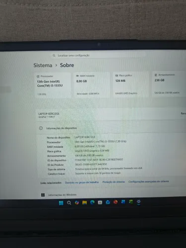 Lenovo IdeaPad 1i Touchscreen | Intel Core i5 13ª Geração | SSD | Muito Novo