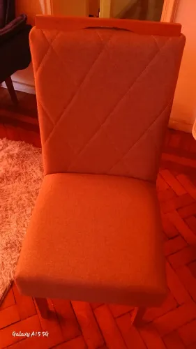 Mesa de jantar 4 cadeiras com tampo de vidro