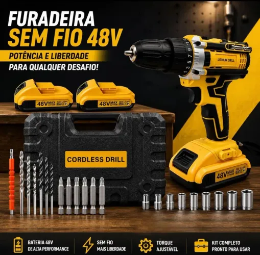 FURADEIRA SEM FIO 48V 