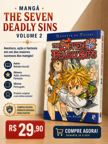 Manga Nanatsu no Taisai / The Seven Deadly Sins Volume 2 Bem Preservado