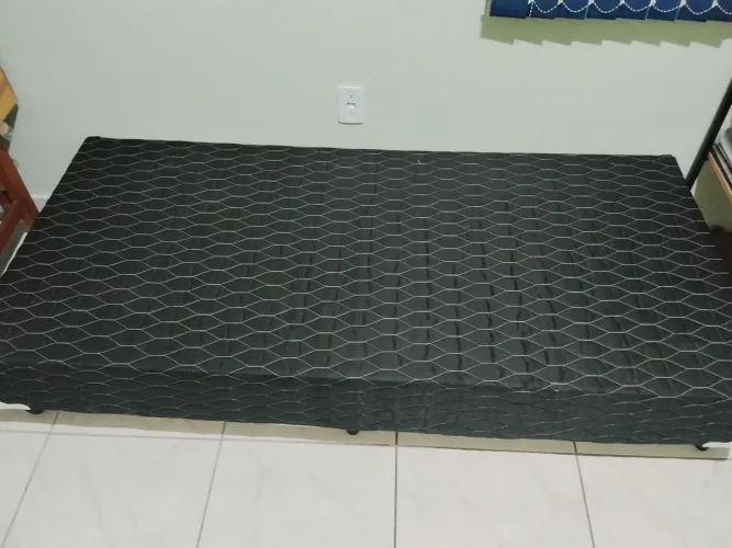 Cama Box Solteiro Sommier Preta Toraflex 1.88x0.88