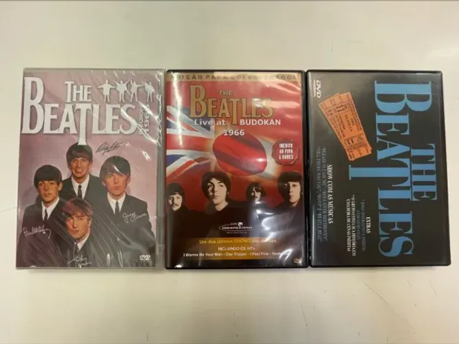 LOTE DVDs THE BEATLES 3 SHOWS E REGISTROS HISTÓRICOS