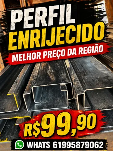 Promoção perfil para telhado 6 metros 75x40 chapa 14 apenas R$99,90