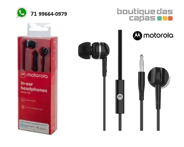 fone de ouvido headfone in-ear motorola pace 105 original