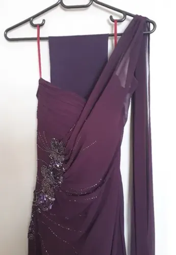 Vestido de Festa Longo Roxo Tam P