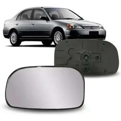 Lente Retrovisor Honda Civic 2001 à 2006 - Lente C/ Placa / Lente Convexa - LD LE -Metagal