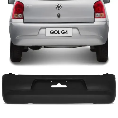 Parachoque Traseiro Volkswagen Gol G4 2006 à 2014 - Preto - Lumax
