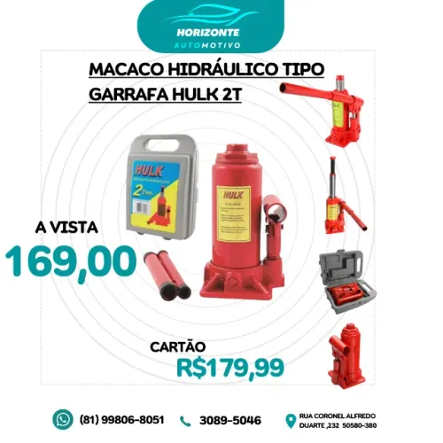 macaco hidráulico 2 toneladas 