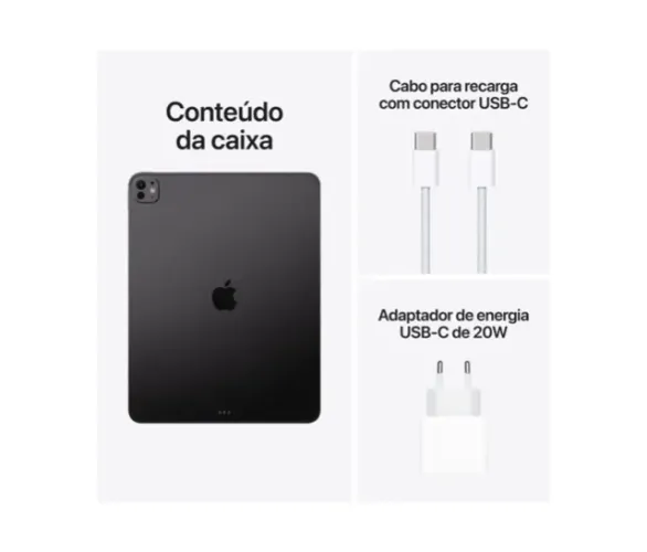 Lançamento iPad Pro M4 11 Polegadas 256GB Wi-Fi Space Black With A2836 Novo Lacrado