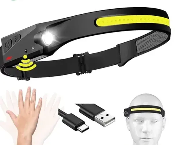 Lanterna De Cabeça Led com Sensor de Presença Bike Bicicleta Pesca Esportes Trabalho¨z849