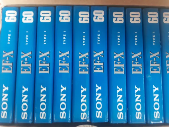 Fita k7 cassete sony ef-x 60 min 10 unidades lacradas