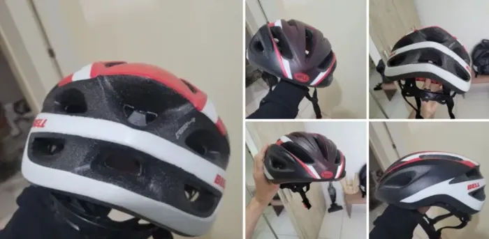 Capacete de ciclismo Bell Crest Vermelho e Cinza