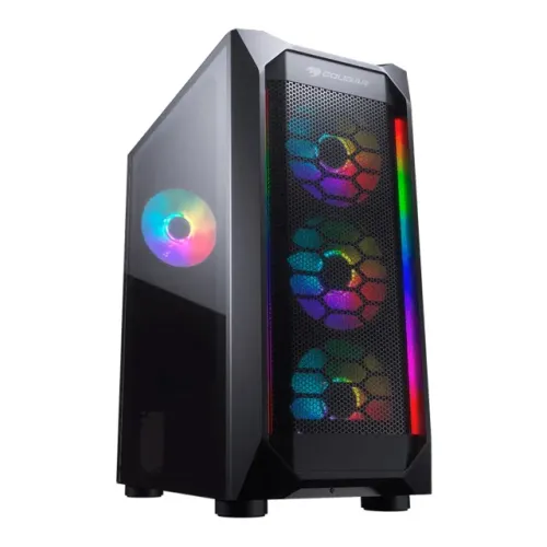 Gabinete Gamer Cougar MX410 Mesh-G Com Led Rgb Frontal *Com 4 Fan Led Rgb* - WZetta