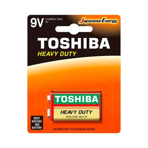 Bateria de Zinco Toshiba 6F22KG 9 Volts - AC2827