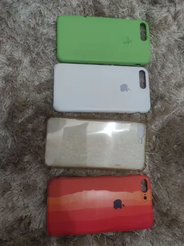 Kit Case iPhone 7 -diversas cores + proteção