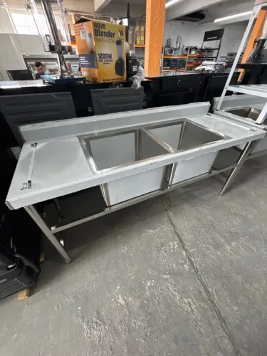 Pia Dupla para Restaurante - Aço Inox (Alef)