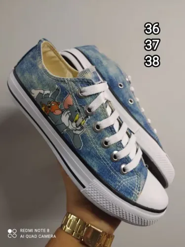 Tênis All Star Personagens desenho animado - Mickey Mouse - Tom e Jerry -Frajola e Piu Piu